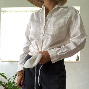 White Linen Button Up